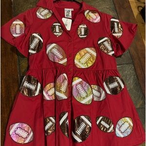 NWT queen of sparkles XS football romper